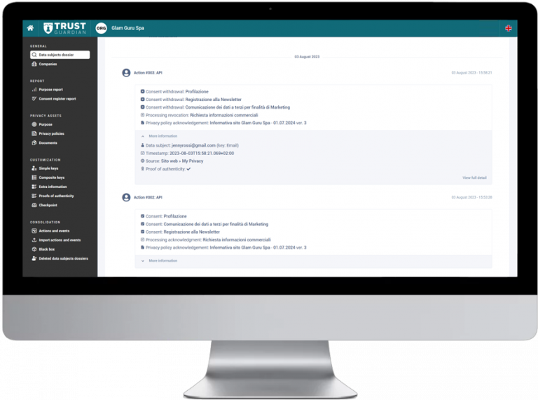 consent management platform Trust Guardian A121
